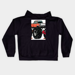 Monster Truck Painting Kids Hoodie